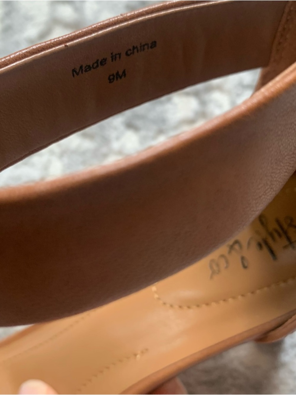 Style & Co. Tan Ankle-Strap zip back 3 inch Sandals - Picture 6 of 9